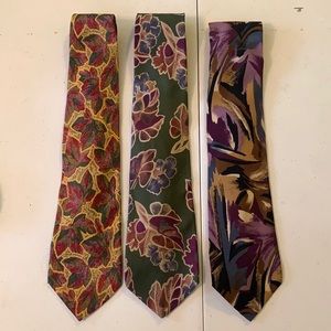 3 100% Silk Neckties
